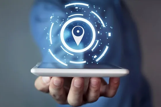 Map pin on a phone